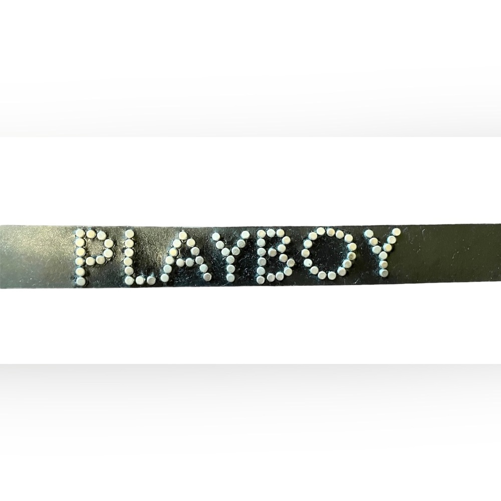 Vintage Playboy Leather Unisex Studded Belt Y2K!